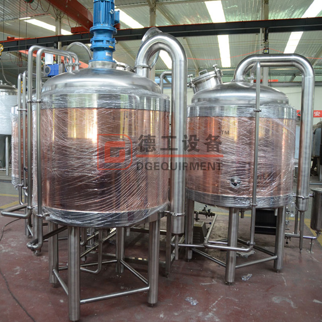 7BBL Brewpub Gebrauchte Red Copper Bier Brauerei Ausrüstung mit 3 Schiffen Bier Sudhaus